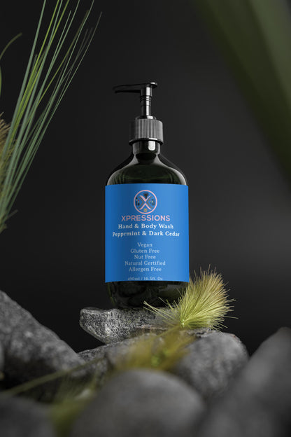 Peppermint &amp; Dark Cedar Hand Body Wash | XpressionsCosmetics UK